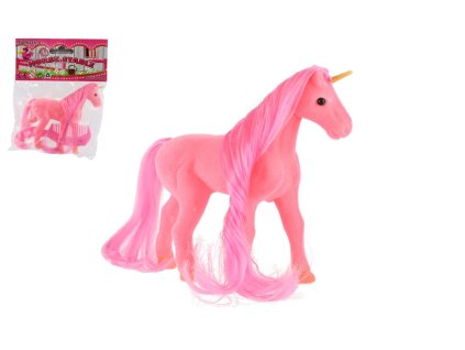 Jednorožec kůň fliška česací s hřebenem 14cm v sáčku