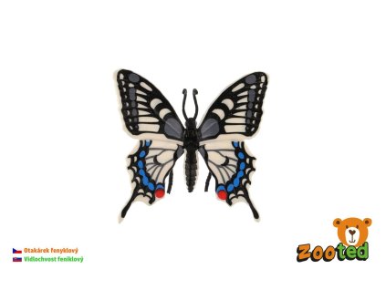 Motýl tropický Papilio/otakárek fenyklový zooted plast 8cm