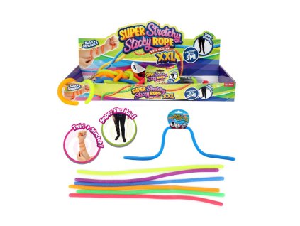 Guma s glitry natahovací antistresová elastická 50cm 6 barev 36ks v boxu