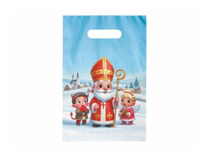 Taška igelitová Mikuláš S vzor 21 vel. 20x30cm
