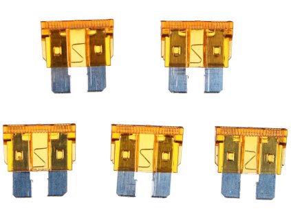 Sada nožových automobilových pojistek MECHANIC FUSE SET 5A, 100ks SIXTOL