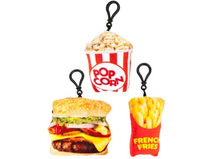 PLYŠ Přívěsek Fast Food 10cm s klipem klíčenka různé druhy *PLYŠOVÉ HRAČKY*