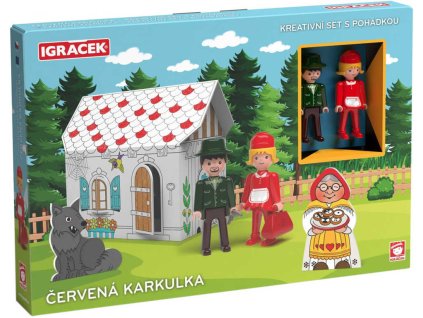 EFKO IGRÁČEK Červená Karkulka kreativní set se 2 figurkami a pohádkou