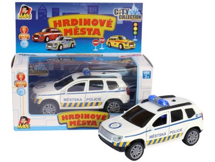 City Collection auto osobní SUV policie 10cm na baterie Světlo Zvuk