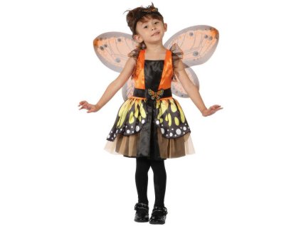KARNEVAL Šaty Motýlí víla vel.XS (92-104 cm) 3-4 roky *KOSTÝM*