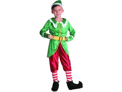 KARNEVAL Šaty Skřítek vel.M pro kluky (120-130cm) 5-9 let *KOSTÝM*