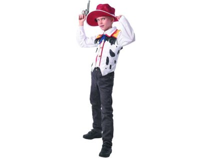 KARNEVAL Šaty Kovboj vel.M (120-130cm) 5-9 let *KOSTÝM*