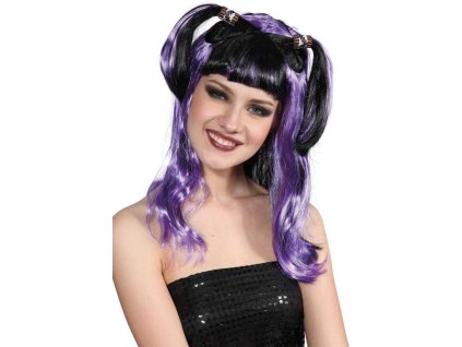 KARNEVAL Paruka fialovočerná dospělá *KARNEVALOVÝ DOPLNĚK*