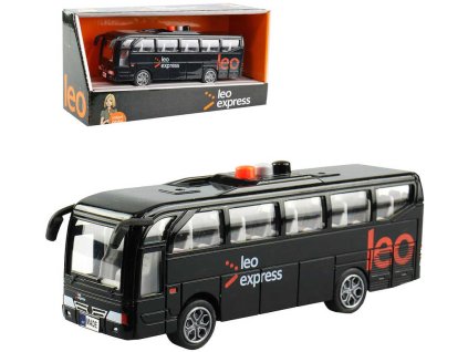 Autobus Leo Express 16cm hlášení řidiče a stewardky CZ na baterie Světlo Zvuk