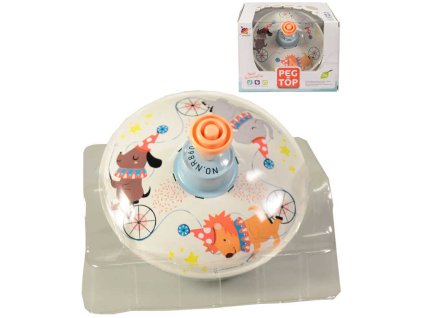 Hra dětská káča 11cm kovový vlček se zvířátky v krabici