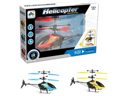 Vrtulník vznášedlo 17cm reaguje na pohyb ruky na baterie USB 3 barvy