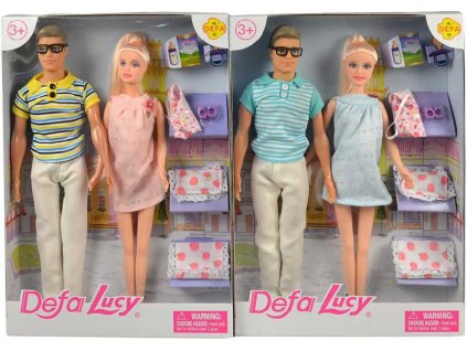 Panenka Defa Lucy 29cm set s Kenem kojenecký obchod s doplňky 2 druhy