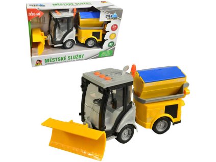 Auto vůz odklízecí na sníh 25cm na setrvačník na baterie Světlo Zvuk