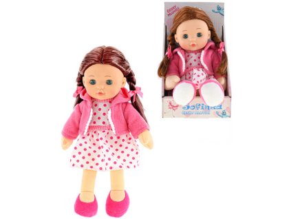 Panenka Sofinka hnědé vlásky 31cm měkké tělo na baterie mluví česky CZ Zvuk