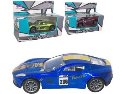 Autíčko sportovní kovové 8cm závodnička zpětný chod různé druhy