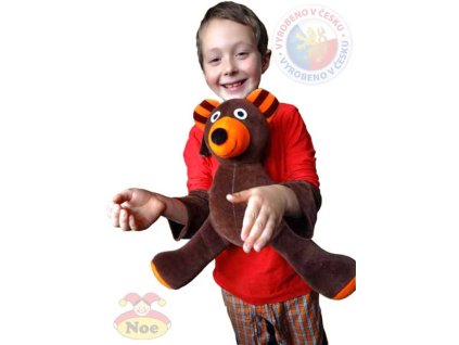 NOE PLYŠ Medvěd znakovací navlékací s popruhy znaková řeč