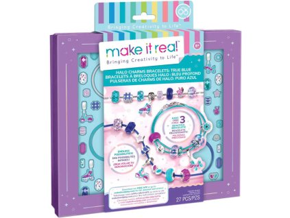 MAKE IT REAL Výroba náramků modrá kreativní set v krabici