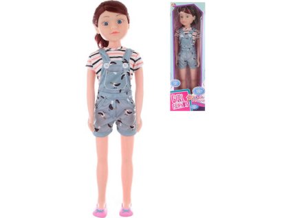 Panenka velká chodící 80cm chodička hnědovláska v krabici