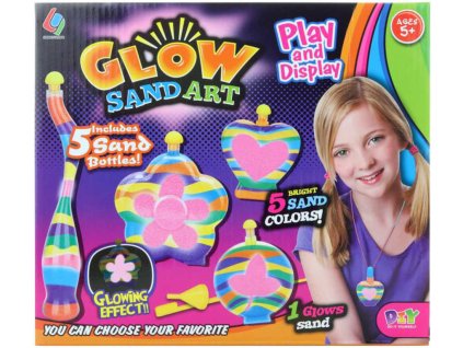 Kreativní set výroba lahviček dekorace se svítícm pískem