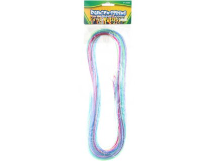 Provázky barevné zaplétací bužírky 100cm set 35ks v sáčku