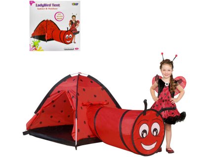 Stan dětský beruška 170x112x94cm s prolézacím tunelem holčičí