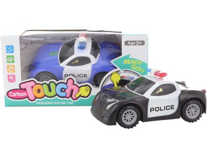 Auto policie plastové jezdí na baterie Zvuk 2 barvy v krabici