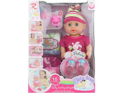 Panenka miminko 30cm pije čůrá set s plínkami a nočníkem na baterie Zvuk