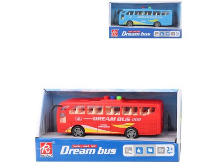 Autobus Dream Bus 17cm na baterie Světlo Zvuk 2 barvy v krabici
