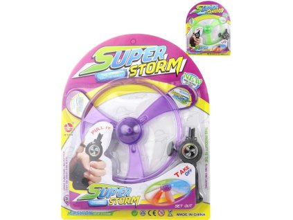 Vrtule vystřelovací disk na baterie Světlo 2 barvy na kartě plast