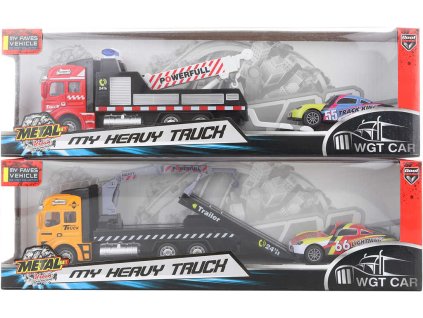 Auto odtahová služba na baterie herní set s autíčkem Světlo Zvuk 2 druhy kov