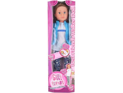 Panenka velká chodící 80cm chodička brunetka v krabici