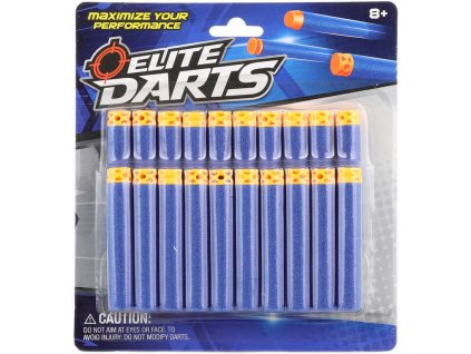 Náboje pěnové náhradní munice set 20ks modré na kartě