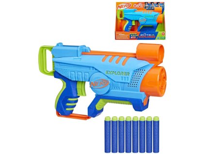 HASBRO NERF ELITE JR Explorer set blaster + 8 šipek