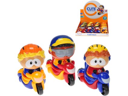 Skútr baby set s postavičkou 11cm zpětné natažení 3 druhy plast pro miminko