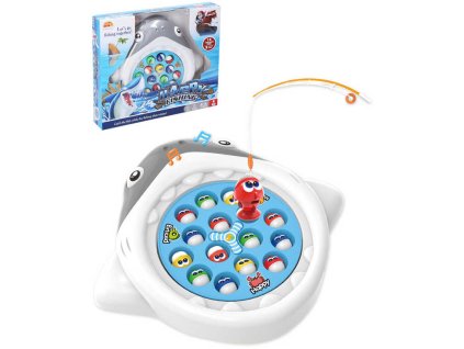 Hra Dětský rybolov rybaření žralok 15 rybek se 3 udicemi malý rybář na baterie Zvuk