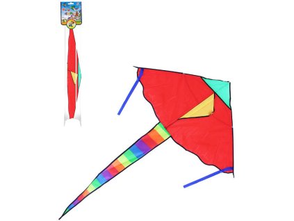Drak létající nylonový 120x70cm jednošňůrový duhový ocas