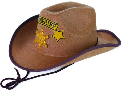 KARNEVAL Klobouk šerif dětský kovbojský *KARNEVALOVÝ DOPLNĚK*