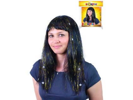 KARNEVAL Paruka s hvězdami zlatá dospělá *KARNEVALOVÝ DOPLNĚK*