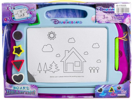 Tabulka dětská magnetická set s 5 razítky a kouzelným perem plast