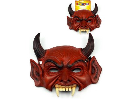 KARNEVAL Maska gumová čert na gumičku KARNEVALOVÝ DOPLNĚK