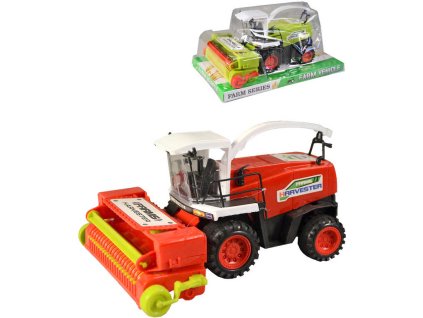 Kombajn plastový na setrvačník 24cm žací stroj blister 2 barvy