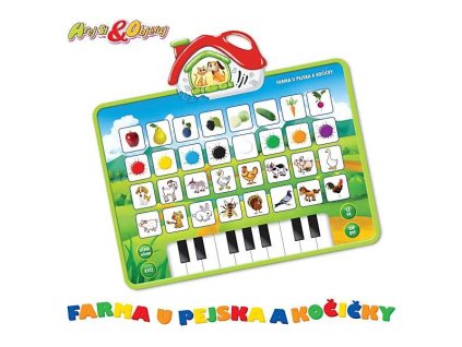 Farma Pejska a kočičky pianko dotyková podložka naučná Světlo Zvuk