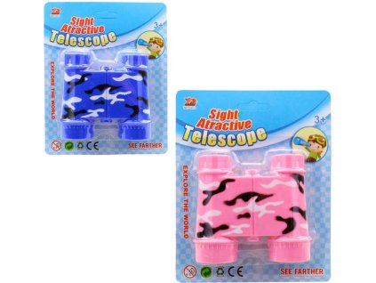 Dalekohled dětský triedr vzor maskáč 2 barvy plast