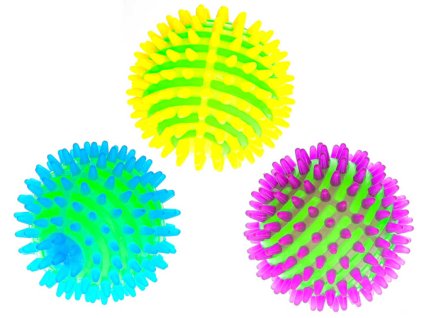 Hopík se soft bodlinkami skákací míček ježek na baterie Světlo 3 barvy