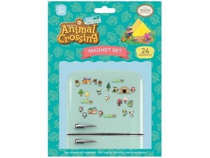 Magnetky set 24ks Animal Crossing dětská dekorace na kovové předměty