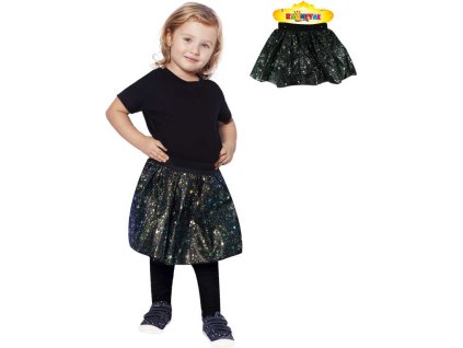 KARNEVAL Sukně TUTU s hvězdičkami čarodějnická (3-7 let) *KOSTÝM*