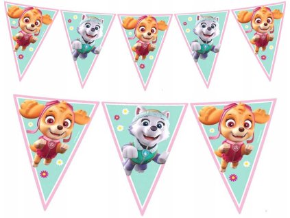 PROCOS Girlanda vlaječková Tlapková Patrola ozdobný závěs dekorace na párty I.
