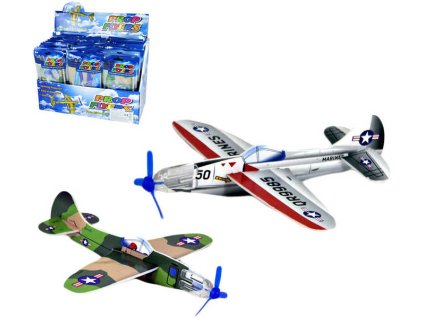 Letadlo s vrtulí dětské házecí polystyren 2 ks sada sáček