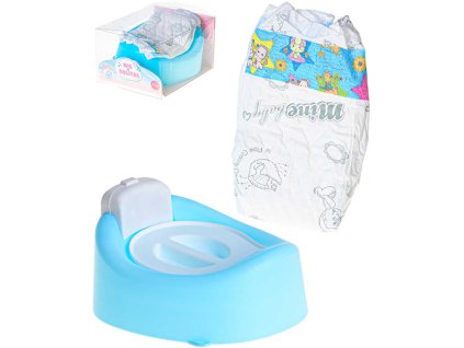 Nočník s plenou herní set pro panenku miminko na baterie Zvuk plast