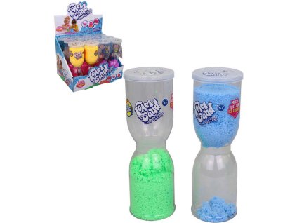 Písek tekutý barevný 18cm přesýpací hodiny 6 barev v tubě